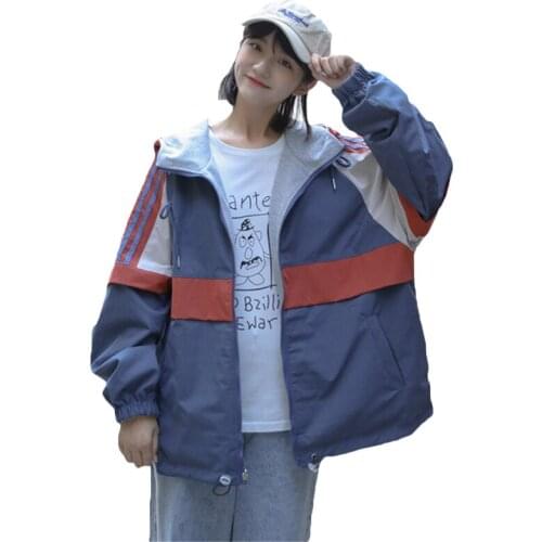 2020 New Spring Autumn Hooded Coat Womens Jackets Winter Loose Korean Style BF Wind Thick Charge Top Short Outerwear m850