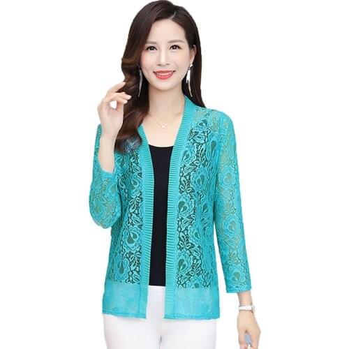 New Summer Ladies Sun Protection Jacket Tops Female Sun Protection Clothing Shawl Knitted Coat Cardigan Outwear Large Size 6XL
