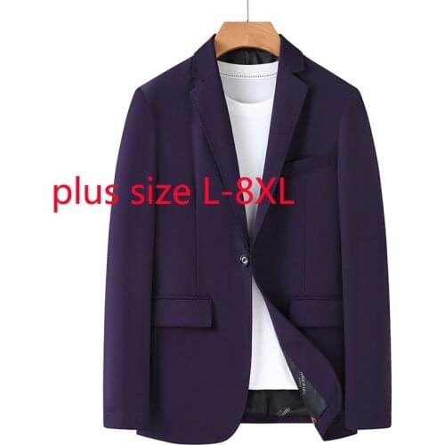 New Arrival Fashion Super Large Autumn And Winter Men Fashion Casual Suit Coat Blazers Plus Size L XL 2XL3XL 4XL 5XL 6XL 7XL 8XL