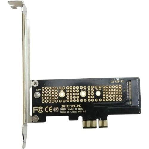 NVMe PCIe M.2 NGFF SSD to PCIe x1 Adapter Card PCIe x1 to M.2 Card with Bracket