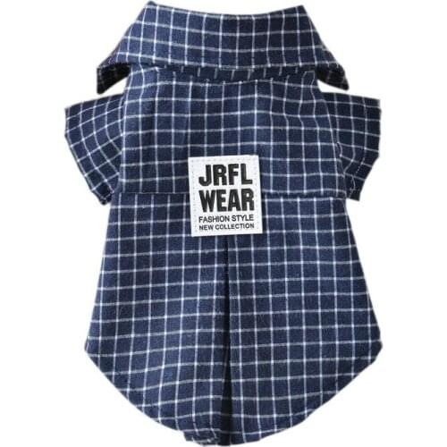 Dog Clothes Classic Pet T-shirt Fashion Plaid Shirts for Cats Dogs Spring Summer Clothing for Small Dogs Chihuahua Pug Clothing