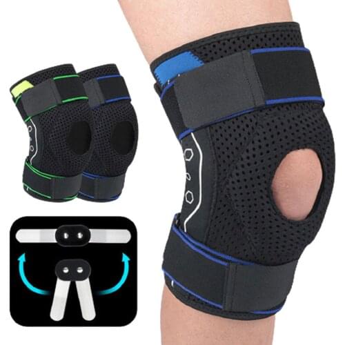 One Adjustable Medical Hinged Knee Orthosis Professional Sports Safety Knee Support Guard Protector Tendonitis Stabilizer