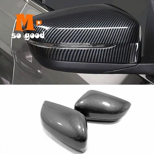 Car Side Door Rearview Turning Mirror Cover 2pcs for BMW 3 Series G20 5 7 Series G30 G11 G12 6 Series GT 2019 2020 Carbon/Chrome