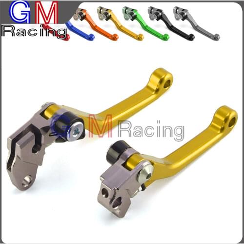 Motorcycle CNC Billet Pivot Foldable Brake Clutch Levers For SUZUKI RM125 RM250 RM 125 250 Dirt Bike Motocross Off Road