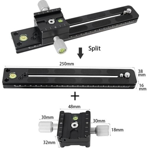 Release Double Clamp Telephoto Lens Mounting Adapter Clamp Camera Slide Rail For Dslr Telephoto Camera Tripod Ball Head