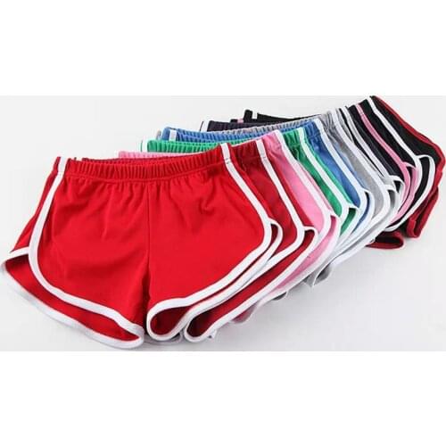 Casual Shorts Woman Summer Stretch Waist Candy Color Slim Sport Shorts Harajuku Beach Sexy Short Fitness Running Jogging Short