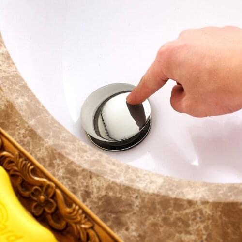 Push Down Push UP DRAIN Golden Brass Pop UP Sink Drain With Overflow for basin G-8411