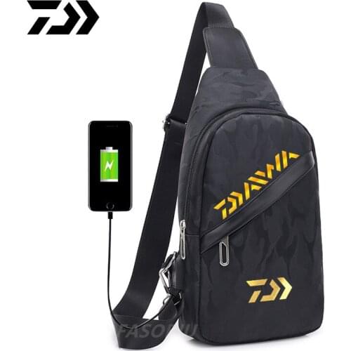 Daiwa Men Women Single Shoulder Fishing Bags Waterproof Leisure Multi Function Backpacks Fishing Gear Kit New Outdoor Hiking Bag