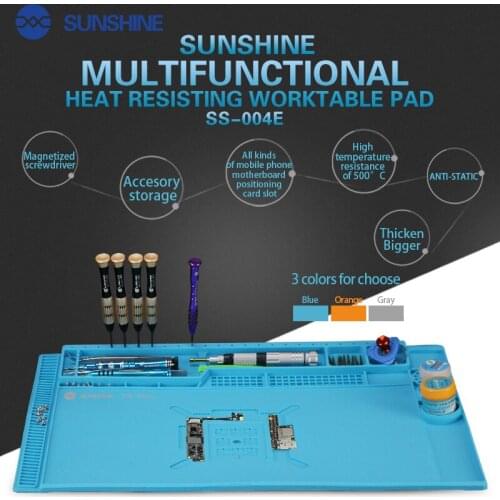 Sunshine Heat-resistant BGA Work Pad SS-004E Solder Rework Silicone Heat Gun Maintenance Platform Mat