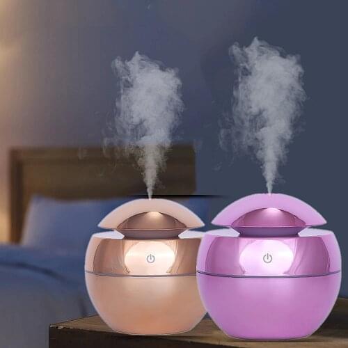 USB Aroma Diffuser Air Humidifier Essential Oil Diffuser 130ML Ultrasonic Remote Control Cool Mist Fogger LED Lamp