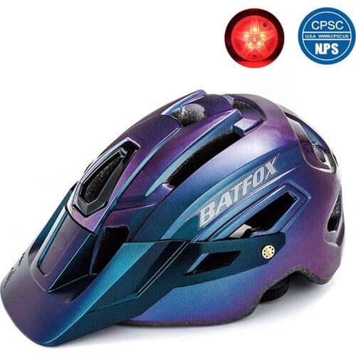 Bicycle Helmet With Rearlight 14 Vents Breathable Bike Safety Hat Adjustable One-piece Molding Cycling Cap For Riding Equipment