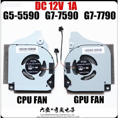 CN-063NYM / CN-0FK2HP For DELL INSPIRON G5-5590 CPU & GPU Cooling Fan DC5V 0.5A CN-0C04TH