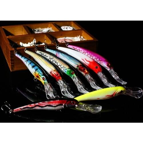 WALK FISH 1PCS 16.5cm 27.5g Big Minnow Artificial Plastic Deep Diver Hard Lures Fishing Lure Crankbait with 2 Treble Hooks