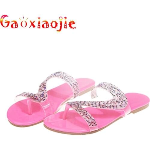 Female Slippers Large Size Rhinestone Sandals Women New Roman Beach Female Slates Tide Wimens Shoes Flip Flops Mujer Slides