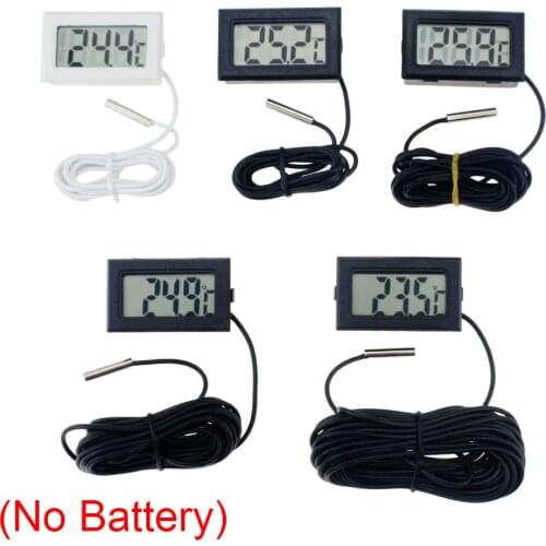 1PCS Mini Digital LCD Indoor Convenient Temperature Sensor Humidity Meter Thermometer Hygrometer Gauge With Waterproof Probe