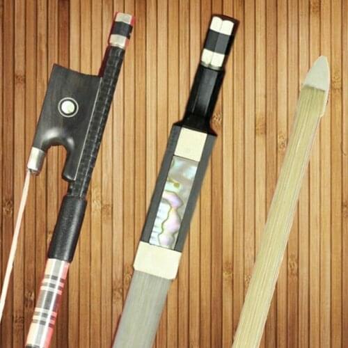 1pc PRO New light carbon fiber 4/4 violin bow nickel silver parts white hair