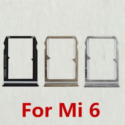 10PCS/lot SIM Card Tray Holder Slot For Xiaomi 6 mi6 MI 6 SIM Holder Slot Container Adapter