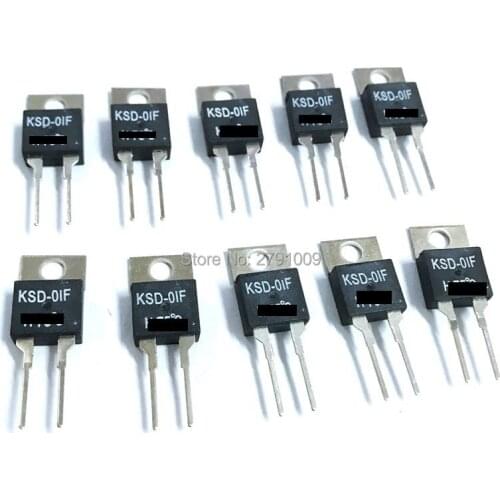10PCS KSD-01F H75 Normally Open Temperature Switch TO-220 IC Reset Switch KSD01F 75C NO Temperature Element Automatic Closed