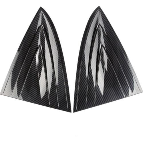 2 pcs Triangle Car Rear Window Sticker Carbon Fiber Exterior Sticker Shutter Decoration Modified Accessories for Tesla Model 3