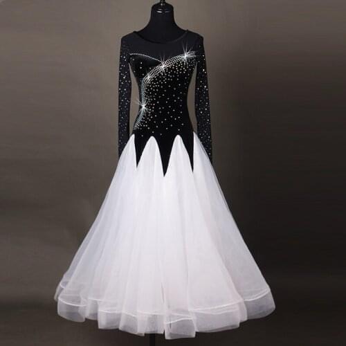 2019 New Costume Sale Ballroom Dance Skirts Newest Design Woman Modern Waltz Tango Dress/standard Competition Dress MQ026