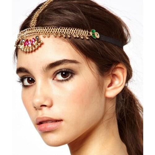 2021 Hot Sale Tin Alloy Coroa Coroa De Noiva Bride Europe And The Retro Bohemian Rough Chain Hair New Tire Wholesale Cf056