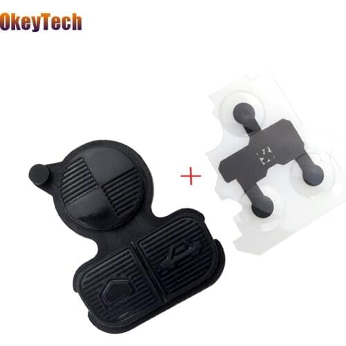 OkeyTech 3 Button for Bmw Rubber Button Key PAD & Conduction Film For Bmw E38 E39 E36 Z4 Z8 X3 X5 Remote Key Shell Cover Case