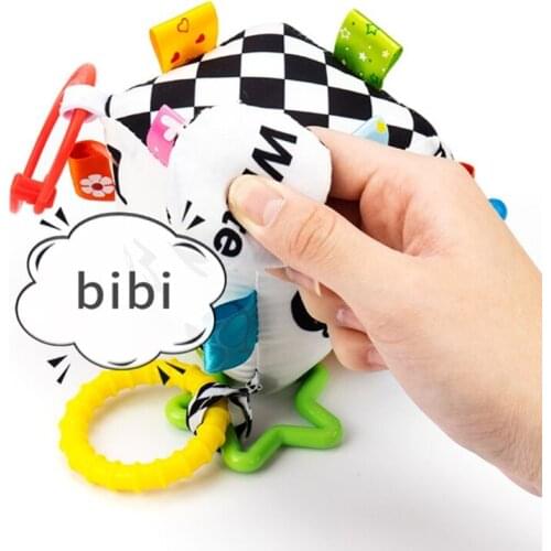 67JC Newborn Baby Stroller Pendant Hanging Rattles Stroller Car Seat Toy Jingle Sound and Clinking Rings Kids Toys