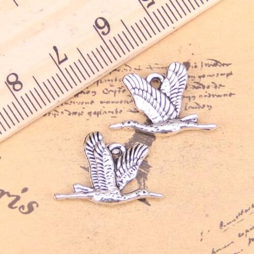 16pcs Charms wild goose bird 20x14mm Antique Pendants,Vintage Tibetan Silver Jewelry,DIY for bracelet necklace
