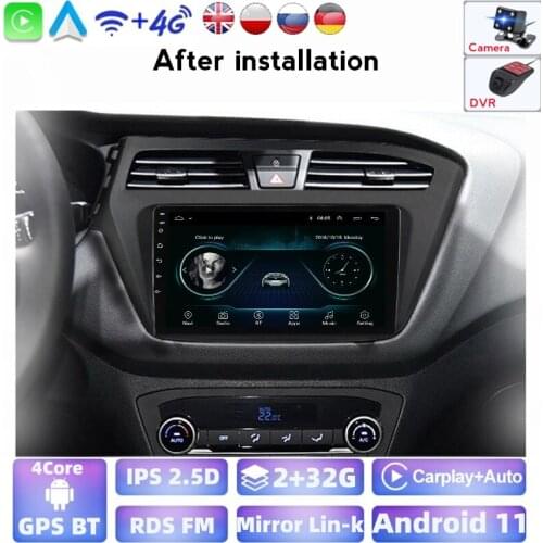 Android 2G+32G IPS For Hyundai I20 2018 2019 Car Multimedia Stereo Player No DVD Radio GPS Navigation Head Unit Screen Audio
