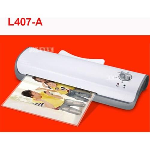 L407-A A4 Photo Laminator Office Hot&Cold Thermal Laminating Machine Professional For A4 Document Photo PET Film Roll Laminator