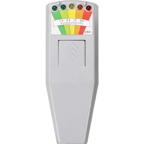 KII K2 Electromagnetic Field EMF Meter Gauss Meter Ghost Hunting Detector Portable Magnetic Field Detector 5 LED Gauss Meter