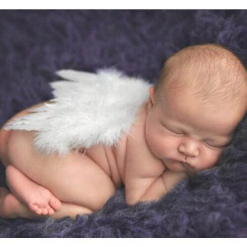 Newborn Costume Outfit Cute Infant Photo Props HB254 New Hot Sale Baby Girls Feather Angel Wing Photography Props HB254