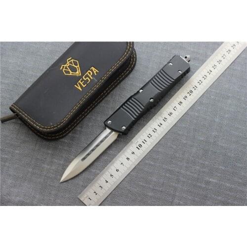 VESPA Knife Blade:D2(D/E Satin) Handle:Aluminum,Outdoor camping survival knives EDC tools,6 colors