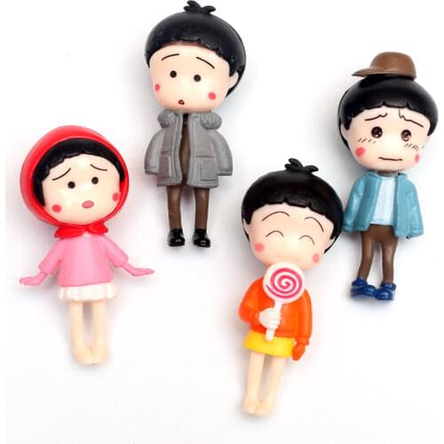 LF 4Pcs Resin Cartoon Doll 43X18mm Decoration Crafts Flatback Cabochon Embellishments For Scrapbooking Diy Accessories