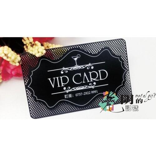 Custom Metallic black business cards , 100pcs a lot Deluxe Metal Business Card Vip Card membership card NO.3058