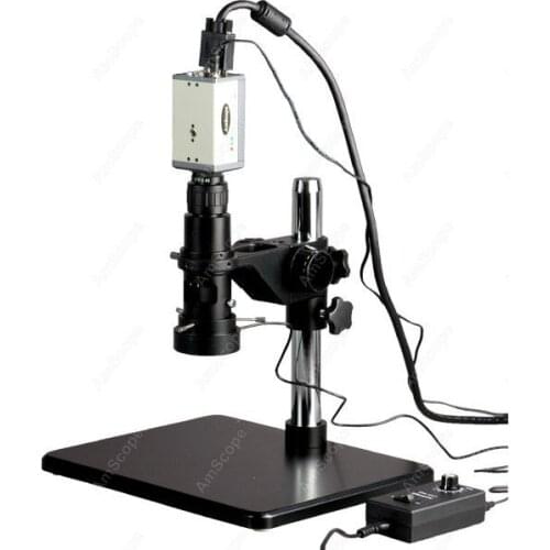 Single Zoom-AmScope Supplies 11X-80X Monocular Zoom Microscope + Low Lux HD Analog TV Camera SKU: H800-CCD-LL