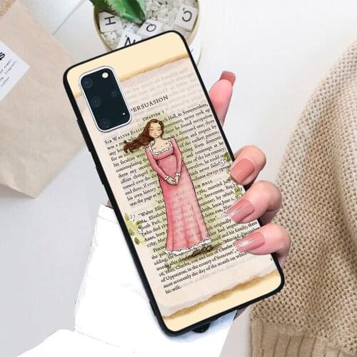 For Samsung Galaxy Jane Austen Persuasion Anne Elliot Soft TPU Black Border Samsung Galaxy Case