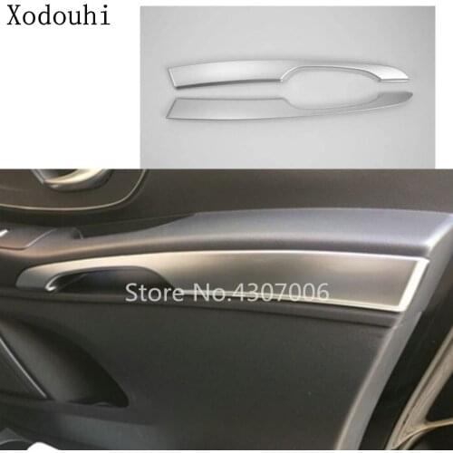 Car Cover Trim ABS Matte Inner Door Protect Inner Built Bowl Frame Trim For Mercedes Benz Vito W447 2017 2018 2019