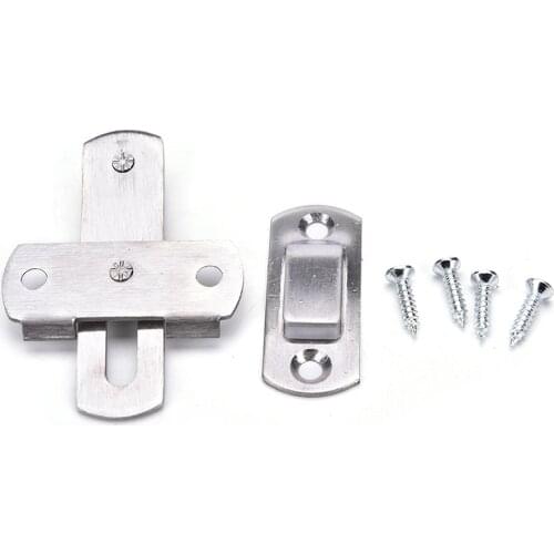 One Set Stainless Steel Gate Door Bolt Latch Slide Lock Hardware + 4pcs Screw For Home Safety Door Bolts Set