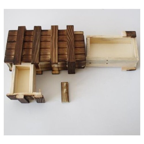 Antique Vintage Wooden Storage Hidden Magic Gift Box Brain Teaser Puzzle Box Chest Magia Toys Classic Magie