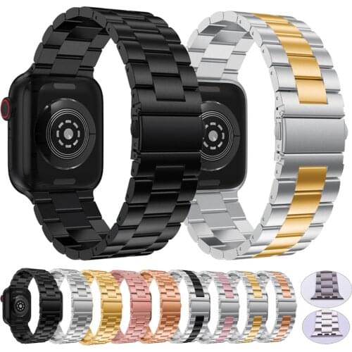 Newset Stainless Steel Metal Bands for Apple Watch Series 6 SE 44/40mm Strap for iWatch 42/38mm Bracelet Watchband Accessories