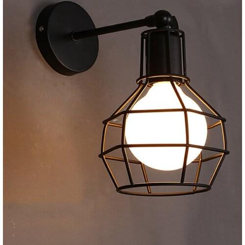 Retro Wall Lamp Vintage Industrial Iron Art Wall Light Bedside Lamp Living Room Wall Sconce Led E27 Indoor Wall Light Fixture