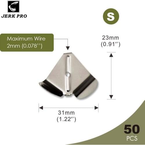 JERK PRO 50PCS Size S Aluminium Delta Blade Buzzer Spinning Blades for Buzzbaits Surface Fishing Lures Angler’s Tackle Craft