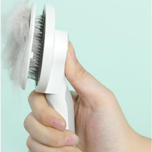Self Cleaning Slicker Brush for Dog and Cat Removes Undercoat Tangled Hair Massages Particle Pet Comb Improves Circulation