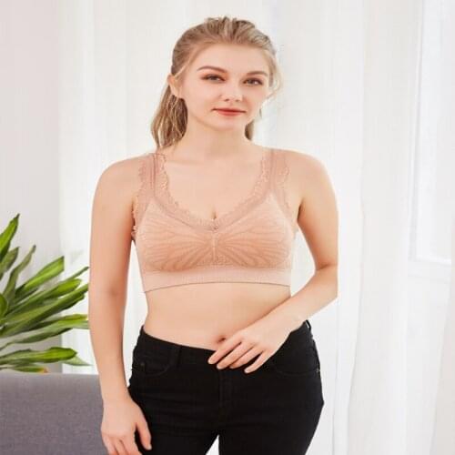 Shi Nuoxuan latex butterfly pattern lace shoulder strap wrapped chest and beautiful back underwear