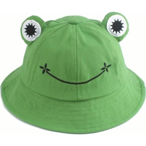Hat Sale Cartoon Frog Bucket Hat Fishing Cap Cute Froggy Hat Homme Femme Bob Chapeau Outdoor Sun Fisherman Hat Кепка Женская
