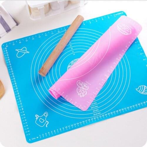 Silicone Kneading Dough Mat Scale Non-Stick Kitchen Baking Tool Cake Board Large Soft High Temperature Rolling Dough Pad 40x50cm