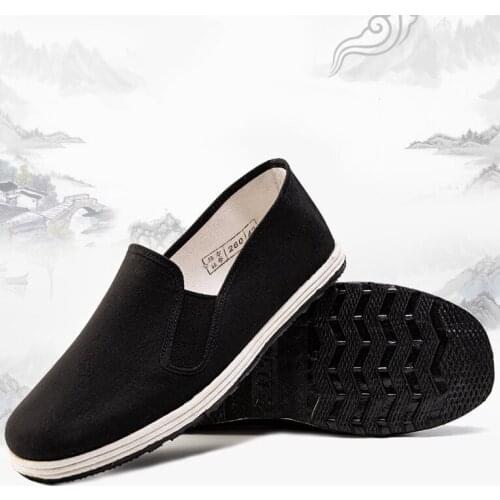 Chinese Beijing Cotton Shoes Men Male Cosplay Costume Comfortable Sneaker Breathable Kung Fu Casual Flats Gommino Driving Shoes