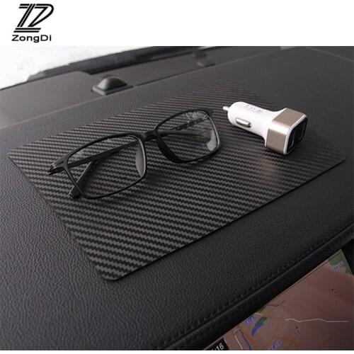 ZD 1X Car Carbon fiber non-slip mat For Mercedes benz w203 w204 w211 Fiat 500 punto Seat leon fr ibiza accessories