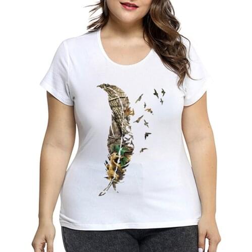 T-shirts Laides 2021 Summer Leaves Print Women T shirt Tops Fashion Clothes Graphic Tshirt fashion tee shirt femme Plus Size 4XL
